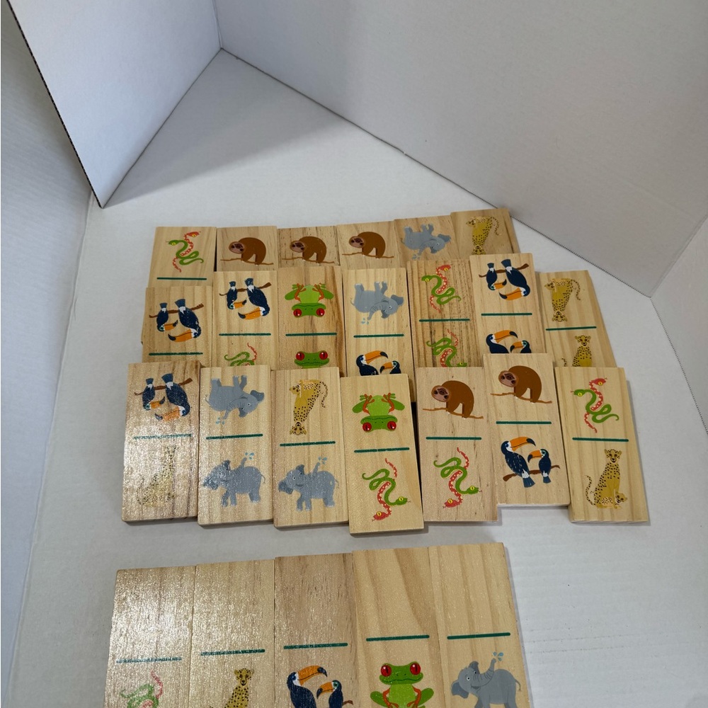 Wooden Jungle Animal Dominoes